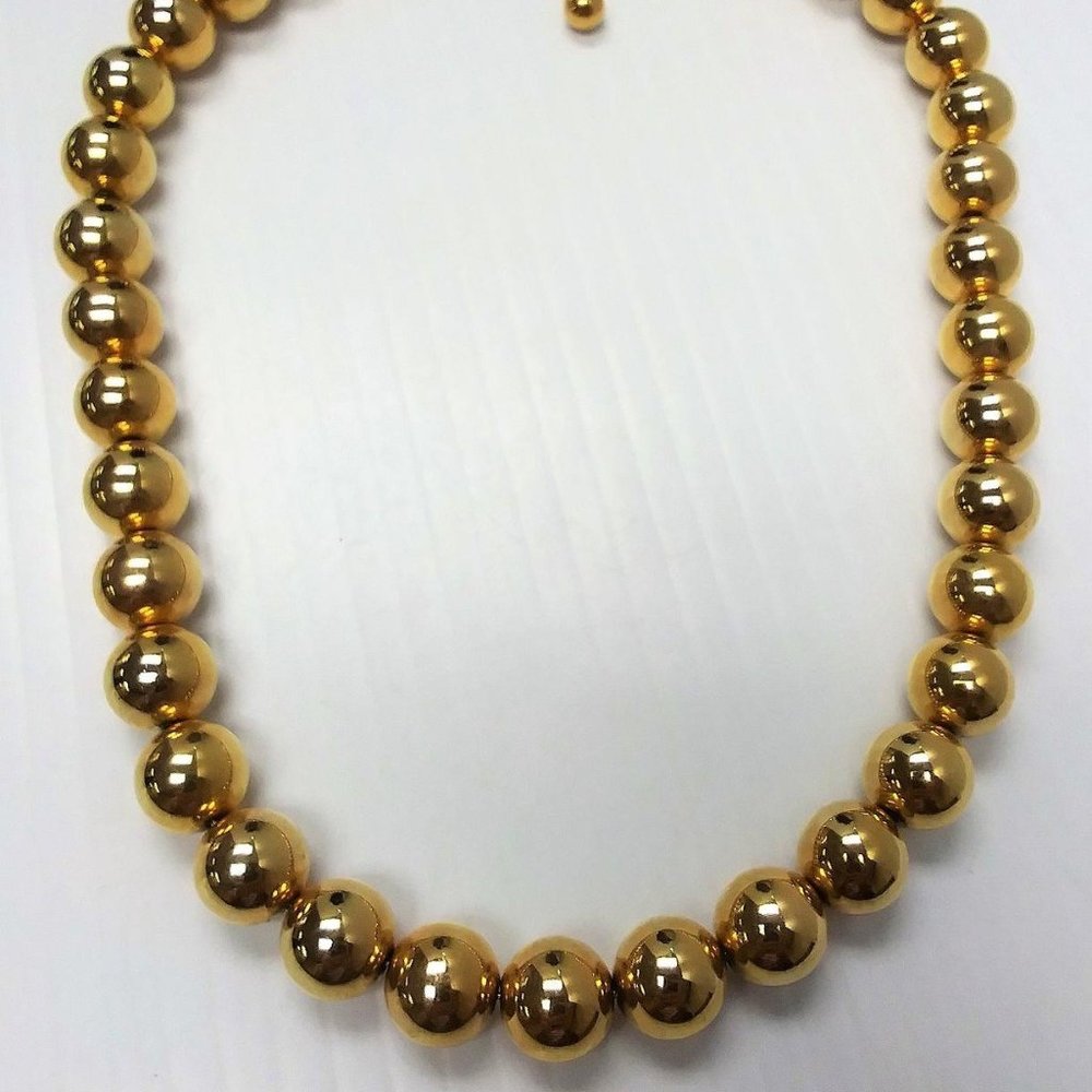 Vintage Sarah Coventry Gold-Tone Metal Beaded 18" Necklace